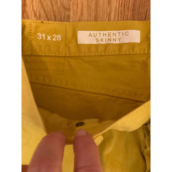 Gap 1969 Authentic Skinny Shorts‎ Yellow 31W - Picture 4 of 5
